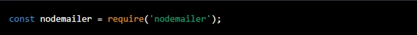 require nodemailer