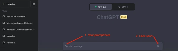 guide de l'interface chatgpt