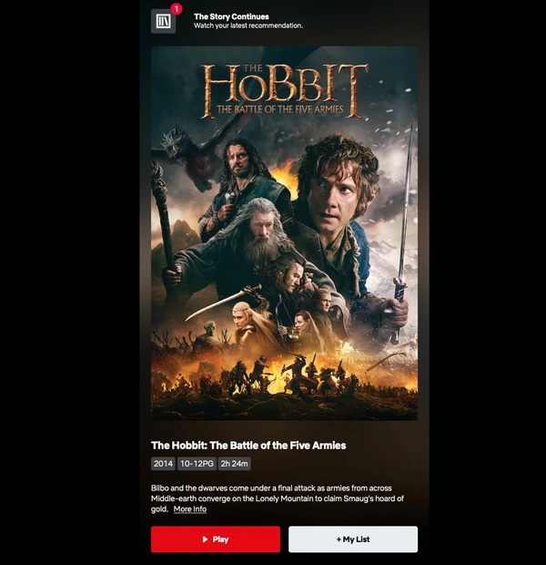 email de suggestion de contenu netflix