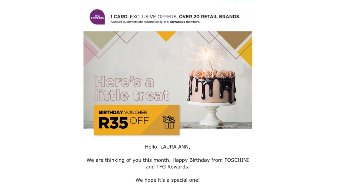 marketing par e-mail d'anniversaire