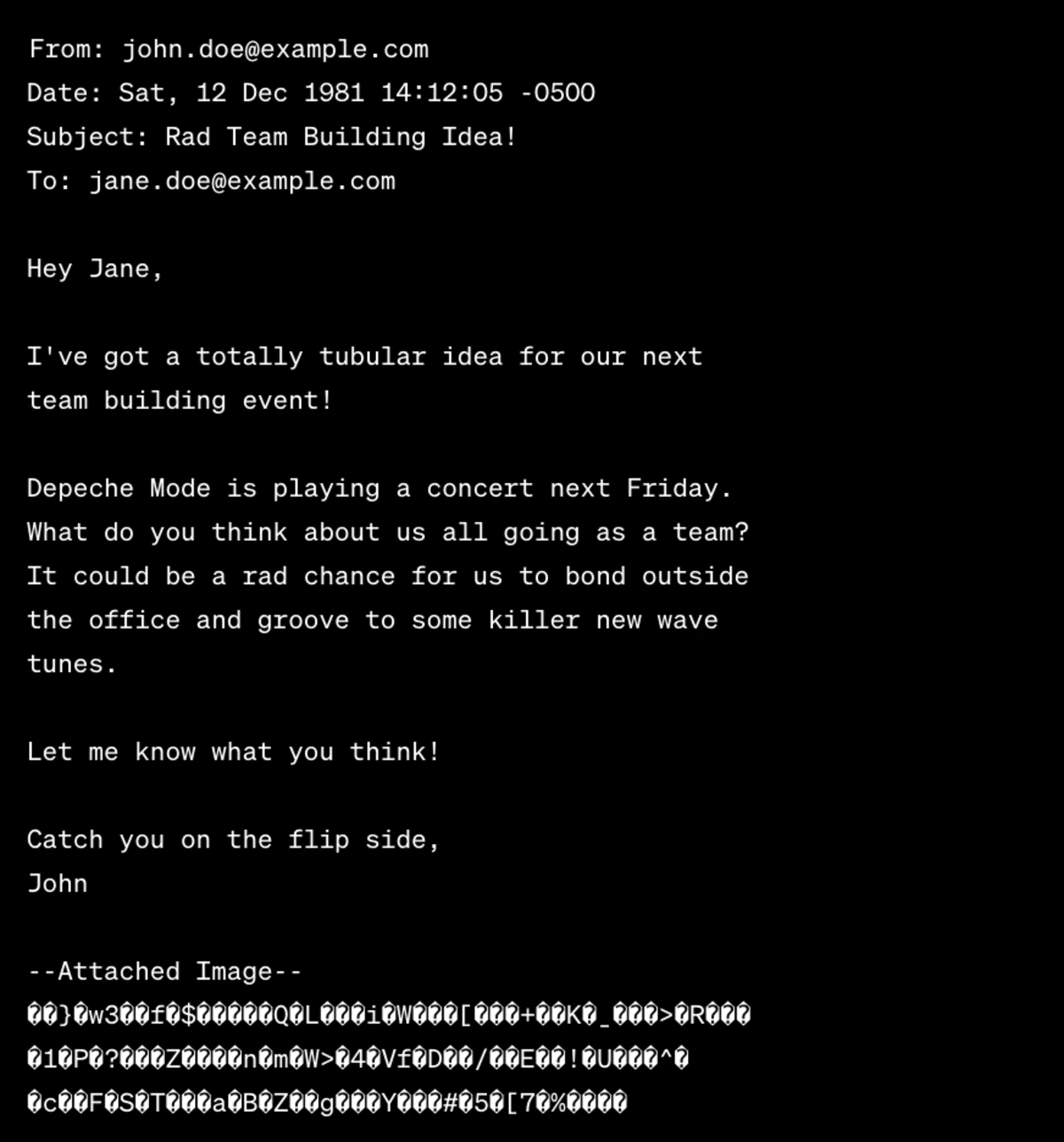 garbled smtp email text