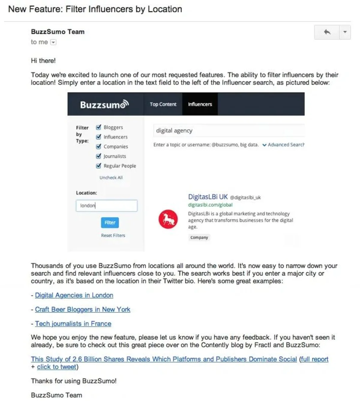 e-mail de mise à jour logicielle buzzsumo