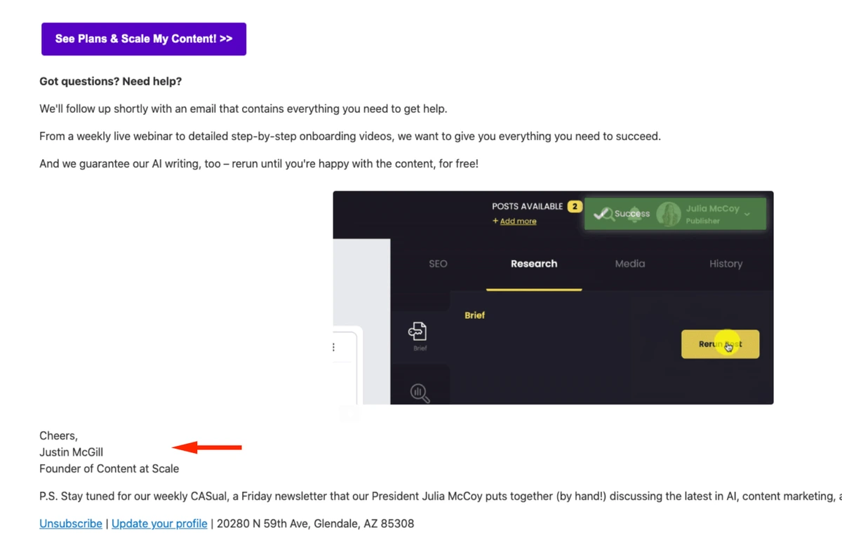 email marketing avec signature personnalisée