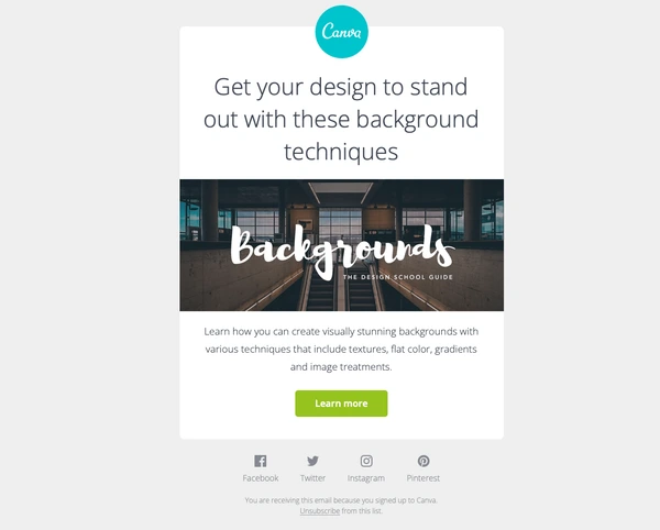 email de tutoriel canva