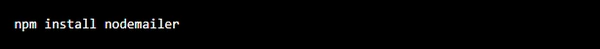 nodemailer install 